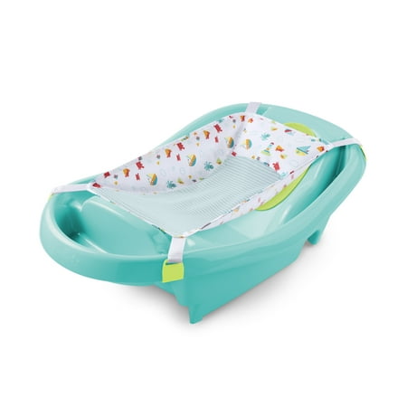 Summer Infant Comfy Clean Deluxe Newborn to Toddler Bath Tub, Teal