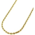 thumbnail image 2 of 14K Yellow Gold 2.5mm Solid Rope Diamond Cut Chain, Link Mens Womens Necklace, Giorgio Bergamo, 2 of 6
