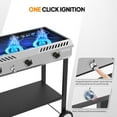 thumbnail image 3 of VINGLI 3 Burner Outdoor Propane Burner with Ignition & Regulator, 225,000 BTU Powerful & Portable Gas Stove Outdoor Stand Cooker for Backyard Patio Cooking Home Camping Brewing Canning Turkey Frying, 3 of 7