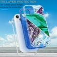 thumbnail image 7 of Allytech Marble Case for Apple iPhone 15 5G 6.1 inch, Hybrid Hard PC Soft TPU Rubber Three Layer Rugged Heavy Duty Shockproof Drop Protection Women Girl Cover for iPhone 15, Green Purple Marble, 7 of 7