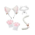 thumbnail image 3 of Juego de Cola y Pata de Orejas de Gato para Adultos y niños, Tocado de Vestir, Diadema con Orejas de Gato, Accesorios para Disfraces de Halloween para Blanco Con Corbata Yinane Cola, 3 of 8