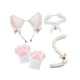 thumbnail image 3 of Disfraz de Halloween Sunnimix Orejas de Gato Cola y Pata Blanco, 3 of 8