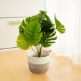 thumbnail image 4 of PATLOLLAV Bohemian Style Cotton Rope Plant Basket with Plastic Liner Rustic Plant Basket Planters Modern Woven Plant Basket Decorative Pots for Flower,10x8.7x8.7 Inches, 4 of 5