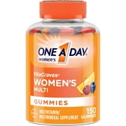 One A Day Women's VitaCraves Multivitamin Gummies, Supplement with Vitamins A, C, E, B6, B12, Calcium, and Vitamin D, 150 ct.
