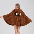 thumbnail image 6 of Wearable Halloween Blanket Hoodie Flannel Hooded Halloween Cape Flannel Throw Cloak for Women Cozy Halloween Loungewear, 6 of 6