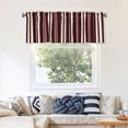 thumbnail image 7 of Drapery Wear Rod Short Curtain 54x18in Filter With Light Feature For Easy Installation Rod Free For Bedroom Kitchen Bathroom\r\n Maroon Stripe_4, 7 of 7