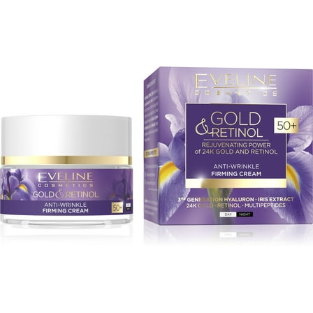 GOLD & RETINOL Anti-Wrinkle Firming Cream for Mature Skin 50 , Day & Night Moisturizer with 24k Gold, Retinol & Peptides, 50ml