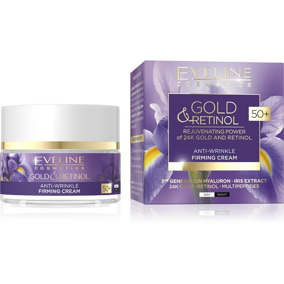 GOLD & RETINOL Anti-Wrinkle Firming Cream for Mature Skin 50 , Day & Night Moisturizer with 24k Gold, Retinol & Peptides, 50ml