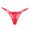 Red, variant on FASHOFT Cotton Underwear for Women Lace Breathable Thongs Low Rise T-Back Soft Stretchy Ladies Panties A One Size
