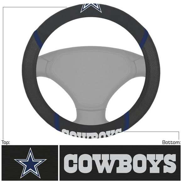 Fan Tapis Couverture de Volant 15032 Universel; NFL Dallas Cowboys; Maille et Faux Suède