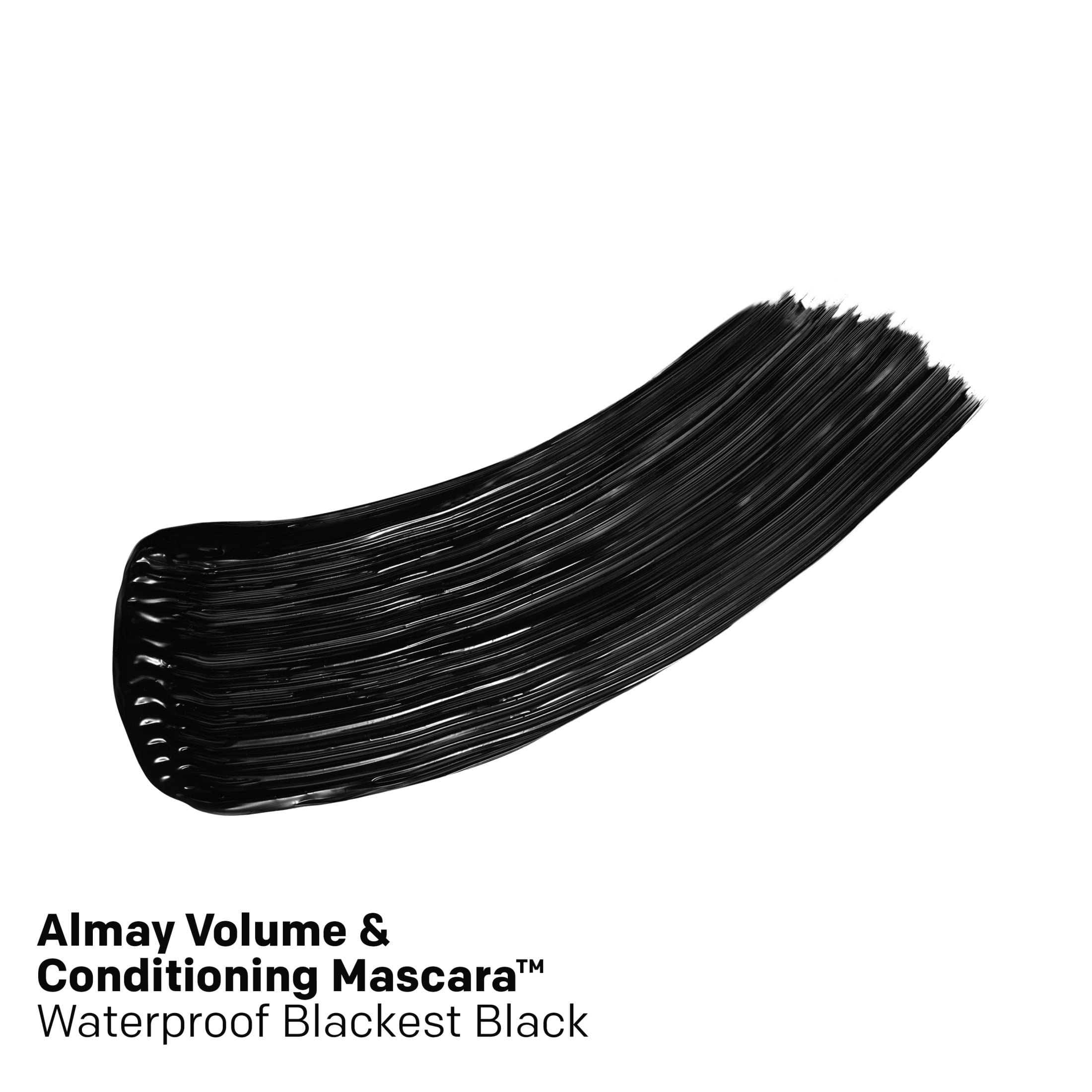 (2 pack) Almay Volume and Conditioning Waterproof Mascara, 40 Blackest Black Waterproof, 0.27 fl oz