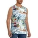 thumbnail image 2 of Balery Watercolor Sailboat Camisetas sin mangas para hombre, absorbe la humedad y protege contra el mal olor.-3X-Large, 2 of 7