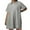 Gray, variant on Diufon Plus Size Summer Dresses for Women Solid Color Button Dress Lapel Short Sleeve Mini Dress