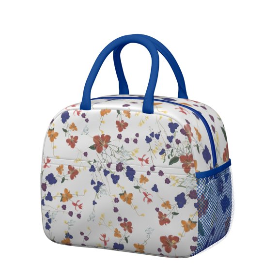 Womens Pioneer Flower Floral Print Pattern Lunch Box for Work,Insulated Lunch Bag for Women,Loncheras Para Mujer,Leakproof Adult Lunch Bag for Work,Beach,Travel,Picnic,Camping