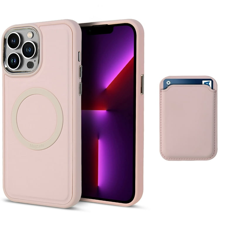 Feishell for iPhone 13 Pro Kickstand Magnetic Case, Compatible with MagSafe  Wireless Charging, Liquid Silicone Soft Lining Shockproof Lens Protection  Slim Cover for iPhone 13 Pro, Pink 
