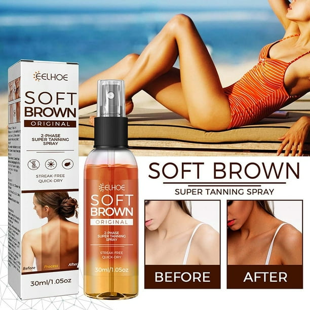 Bronceador corporal de verano, Spray autobronceador para playa, Solarium Sexy, bronceado de larga duración para la piel, loción marrón, protección, bronceado brillante Natural Fivean unisex