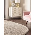 thumbnail image 2 of Unique Loom 3151360 5 x 8 ft. Solid Shag Oval Rug, Taupe, 2 of 2