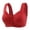 Red, variant on Hrsba Womens Plus Size Bra,Woman's Solid Color Front Buckle Ventilate Elastic Style Medium Sized Bra Without Steel Rim,Womens Casual Summer Bra,Womens Bra