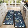 thumbnail image 4 of Kitchen Rugs Sets Of 2,Pioneer Flower Floral Print Pattern Anti Fatigue Kitchen Mat Rugs Non Slip Washable,Decorative Kitchen Floor Mats for Kitchen,Sink,Laundry,17"x47"+17"x47", 4 of 5