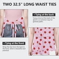 thumbnail image 6 of Red Strawberry Plants Fruit Pink Pattern Apron-Garden Aprons for Women with Pockets-Cotton Linen Waterproof Kitchen Cooking Gardening Aprons Adjustable for Kitchen,Cooking,BBQ and Salon 33x27 Inch, 6 of 7