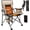 Beige & Black, variant on Heated Camping Chair with 20,000 mAh , Loog-Lasting for 500 Mins, Fully Padded Heated Camp Chairs, Heavy Duty Folding Chairs Supports 500 lbs for Winter Camping, Picnics, Tailgating, RV Travel
