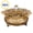 Gold, variant on Handmade Fancy Sugar Serving Bowl with Lid and Crystal Top, Stainless Metal Decorative Candy Dish, Footed Gold Candy Jars for Office Desk, 8.7 in