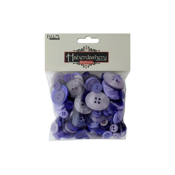 Buttons Galore Button Haberdashery Classic Purples