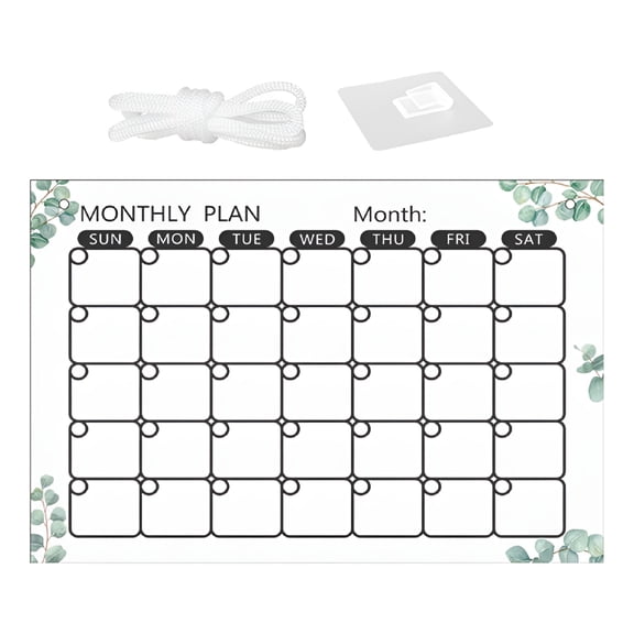 CCOCC Erasable Memo Board Note Marker Clear Wall Dry Erase Calendars Whiteboard Large Office Student