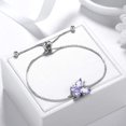 thumbnail image 4 of June Birthstone Bracelets Purple Butterfly Bracelet Alexandrite 925 Sterling Silver Jewelry Women Birthday Christmas Mother's Day Gift, 4 of 9