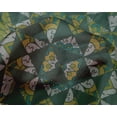 thumbnail image 4 of oneOone Silk Tabby Dark Teal Green Fabric Mandala & Triangle Geometric Quilting Supplies Print Sewing Fabric By The Yard 42 Inch Wide, 4 of 4