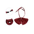 thumbnail image 3 of Corbatas de lazo ajustables pre-atadas para mujeres INSPIRE CHIC para uniforme casual rojo profundo tamaño único, 3 of 4