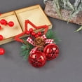 thumbnail image 2 of Isvgxsz Clearance 1 Piece Christmas Bell Ornaments Xmas Tree Hanging Decorations Large Size Bells with Star Cutouts Anniversary Bells with Holly Berry for Crafts Holiday Party Favors, 2 of 7
