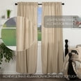 thumbnail image 2 of VHC Brands Sawyer Mill Ticking Striped Cotton Farmhouse Curtains Rod Pocket Tie Back(s) Panel Pair, Charcoal, 2 of 7