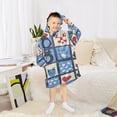 thumbnail image 6 of FORMRS Wearable Blanket Hoodie with Sleeves for Kids Cozy Flannel Sweatshirt, Black Cats and Hearts, 6 of 7