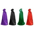 thumbnail image 3 of Unisex Full Length Hooded Robe Cloak Long Velvet Cape Cosplay Costume, 3 of 8