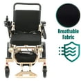 thumbnail image 4 of Electric Wheelchair for Adults, Folding All Terrain Lightweight Wheelchairs, Taba Leather, 4 of 8