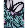 thumbnail image 5 of iiniim Kids Girls Bathing Suit 2 Pieces Crop Tank Top with Booty Shorts Set Swimming Costume, 5 of 7