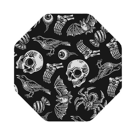 

Matuu Skull bird bat spider for Cup Coasters Set of 6 Leather Coasters Desk Coasters for Office Measures 4” x 4” Octagon