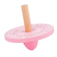 thumbnail image 1 of lionlar Desktop Wooden Rotating Top Traditional Baby Toys Workmanship Pink, 1 of 9