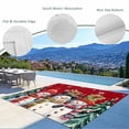 thumbnail image 6 of Outdoor Rug 6x9 ft Red Christmas Snowmen Waterproof Outdoor Patio Rug Mat Non Slip Outside Area Rugs Carpet for RV,Camping,Porch,Deck,Pool,Balconybackyard,Winter White Snowflakes, 6 of 9