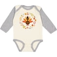 thumbnail image 3 of Inktastic Thanksgiving Turkey Fall Holiday Wreath Boys or Girls Long Sleeve Baby Bodysuit, 3 of 5