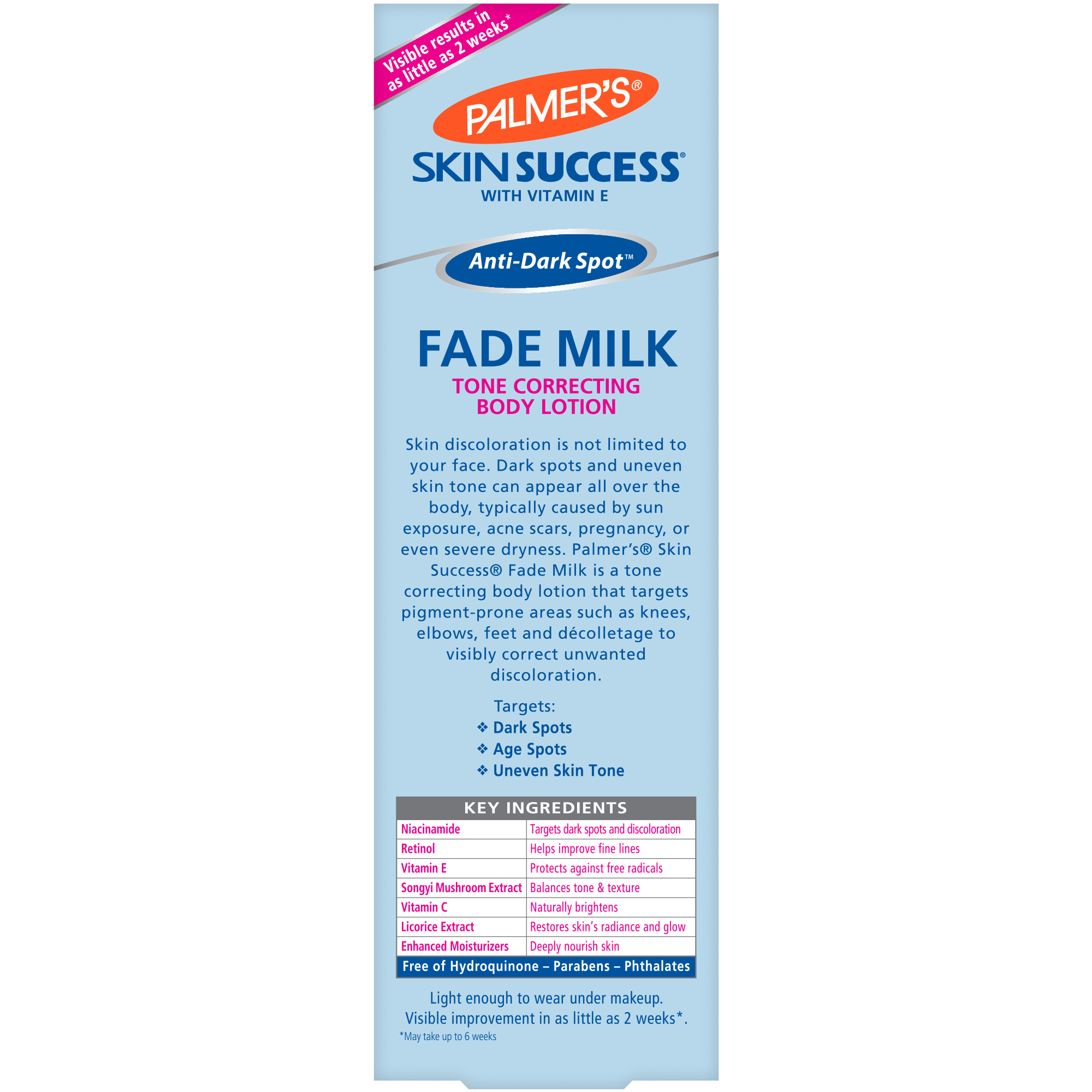 Palmer's Skin Success Fade Milk, 8.5 fl.oz. - image 3 of 14