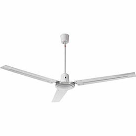 Industrial Ceiling Fan, 56" Diameter, White with 4 Speed Controller