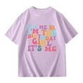 thumbnail image 5 of Kids Shirts For Girls Letter Toddler Girl Short Sleeve Shirt Crewneck Summer Clothing Kids Clothes Girls 7-8 Years Cute&nbsp;Girl&nbsp;Clothing, 5 of 5