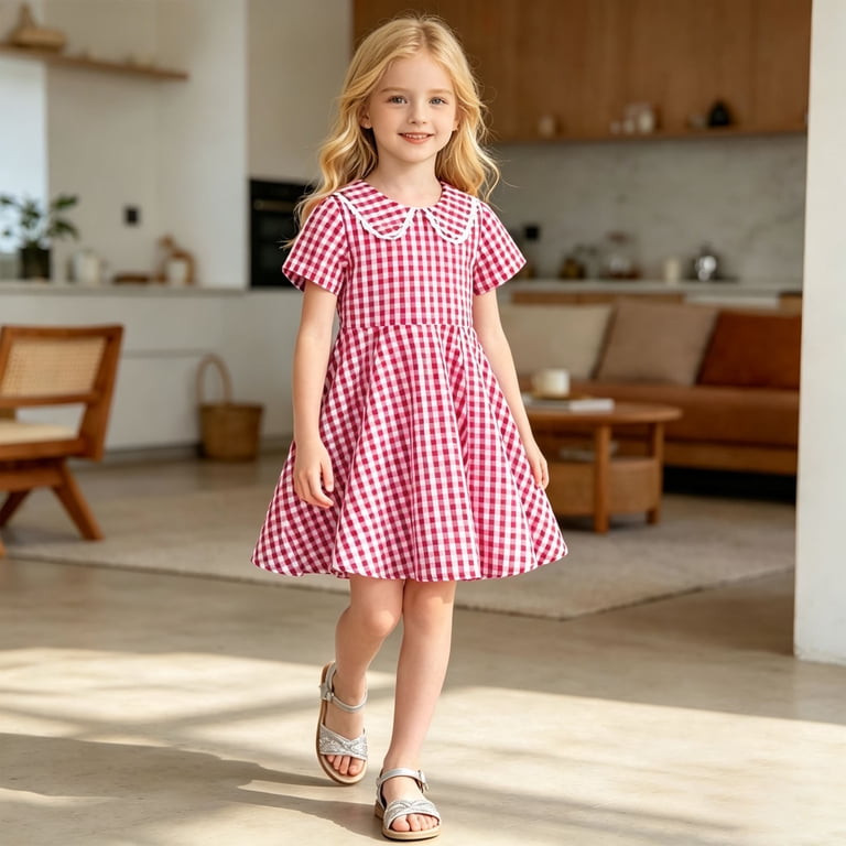princess collar dress Lapel Collar Princess Panel Show Choir Dress - Reds & Oranges