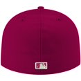 thumbnail image 4 of Men's New Era Cardinal San Diego Padres White Logo 59FIFTY Fitted Hat, 4 of 6