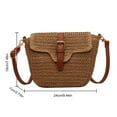thumbnail image 3 of Bolsos Cruzados para Mujer Bolso Playa Tejido Paja A La Bolso Bohemio (marrón Claro), 3 of 9