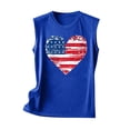 thumbnail image 3 of CFLVAEK 4th of July Tank Top for Women Funny American Flag Heart Graphic Shirts Loose Fit Sleeveless Crewneck Tanks Independence Day Going Out Tank Tops XL, 3 of 4