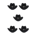 thumbnail image 3 of Decodeary Western Outback Cowboy Hat Channel Inner Cowboy Classic Hat Large Brim Provides black 5Set, 3 of 6