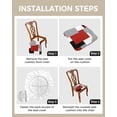 thumbnail image 4 of Red Black Seat Covers for Dining Room Chairs Set of 4, Irregular Geo Geometric Stretchy Dining Chair Cushion Covers, Removable Washable Furniture Protector Color Block Slipcovers for Office, 4 of 6